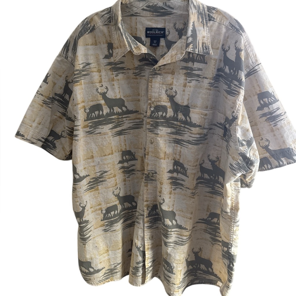 Woolrich Outdoor Men’s Short‎ Sleeve Deer/Elk Shirt size 2XL